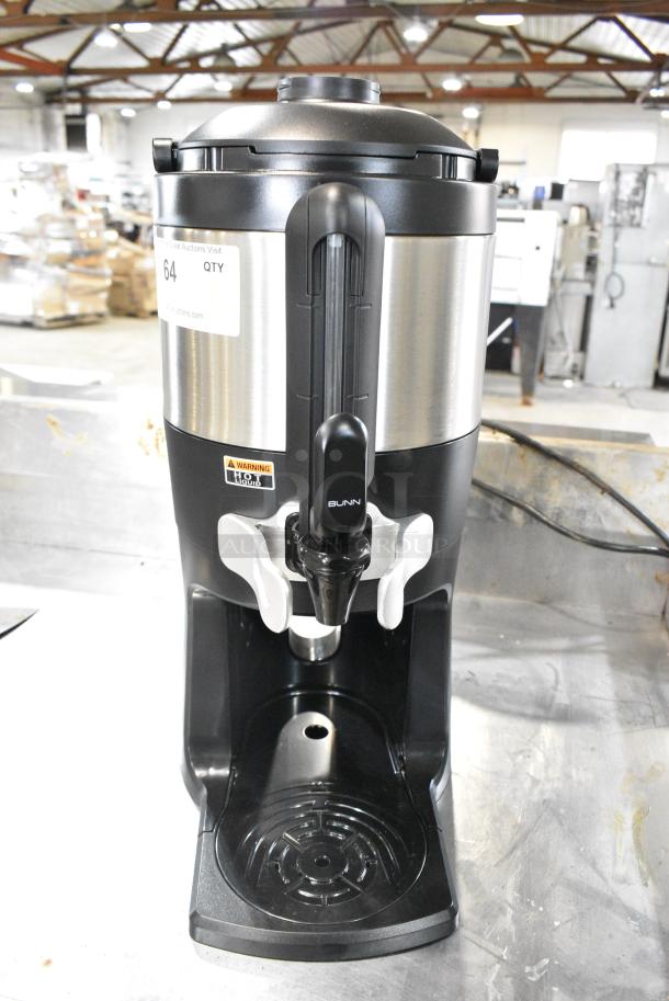 BRAND NEW SCRATCH AND DENT! 2024 Bunn 44000.0200 TF 1 Gallon Stainless Steel ThermoFresh Server with Mechanical Sight Gauge and Base - Image 1 of 7