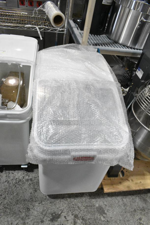 2 BRAND NEW SCRATCH AND DENT! White Poly Ingredient Bin on Commercial Casters w/ Scoop. 2 Times Your Bid! - Image 6 of 10