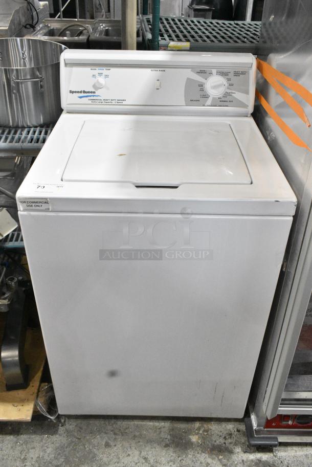 BRAND NEW SCRATCH AND DENT! Speed Queen Alliance LWN432SP115TW01 TV2000WN 3.22 cu. ft. 27" Top Load Commercial Washer - Free Use. 120 Volts, 1 Phase. - Image 1 of 5