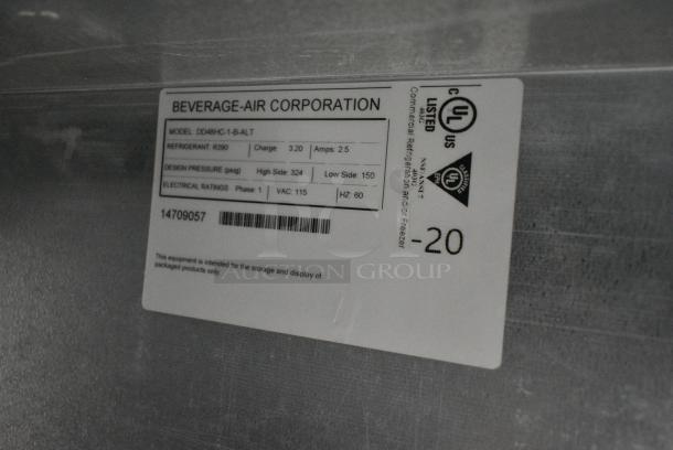 BRAND NEW SCRATCH AND DENT! Beverage Air DD48HC-1-B-ALT Commercial Double Tap Kegerator Beer Dispenser. 115 Volts, 1 Phase. Tested and Working! - Image 9 of 9