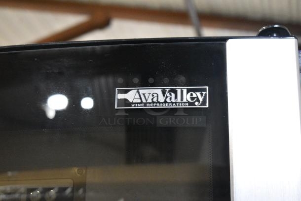 BRAND NEW SCRATCH AND DENT! AvaValley Metal Commercial Single Door Reach In Wine Chiller Merchandiser on Commercial Casters. See Pictures for Broken Glass. 115 Volts, 1 Phase. Tested and Working! - Image 2 of 9