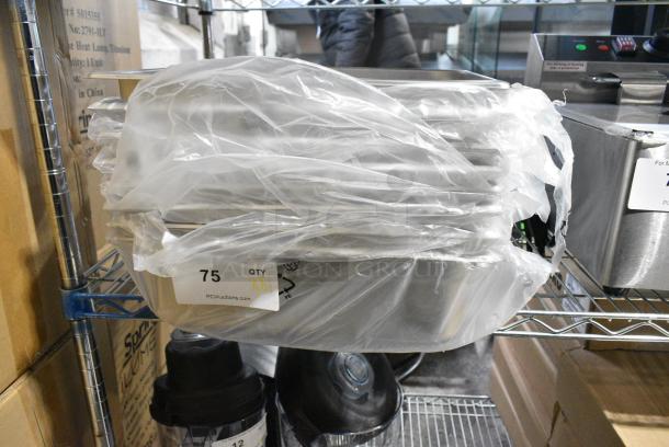 8 BRAND NEW SCRATCH AND DENT! Choice 4070142 2/3 Size 4" Deep Anti-Jam Stainless Steel Steam Table / Hotel Pan. 8 Times Your Bid! - Image 1 of 4