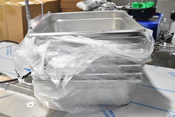 8 BRAND NEW SCRATCH AND DENT! Choice 4070142 2/3 Size 4" Deep Anti-Jam Stainless Steel Steam Table / Hotel Pan. 8 Times Your Bid! - Image 2 of 4