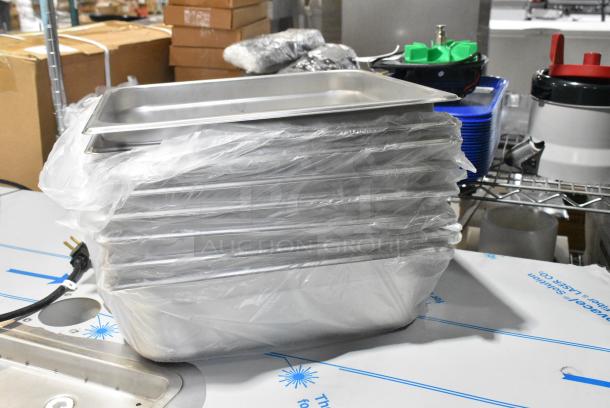 8 BRAND NEW SCRATCH AND DENT! Choice 4070142 2/3 Size 4" Deep Anti-Jam Stainless Steel Steam Table / Hotel Pan. 8 Times Your Bid! - Image 3 of 4