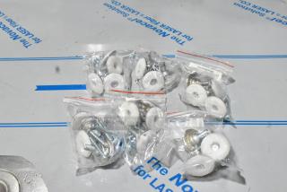 BRAND NEW SCRATCH AND DENT! 164TBHRDWR8 Lancaster Table & Seating 12 Piece Floor Glide and Screw Table Base Hardware Kit