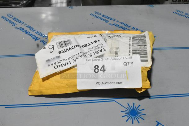 BRAND NEW SCRATCH AND DENT! 164TBHRDWR8 Lancaster Table & Seating 12 Piece Floor Glide and Screw Table Base Hardware Kit - Image 2 of 5