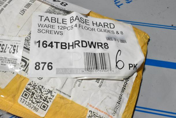 BRAND NEW SCRATCH AND DENT! 164TBHRDWR8 Lancaster Table & Seating 12 Piece Floor Glide and Screw Table Base Hardware Kit - Image 5 of 5