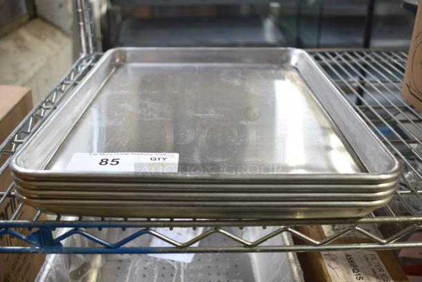 4 BRAND NEW SCRATCH AND DENT! Metal Half Size Baking Pans. 4 Times Your Bid! - Image 1 of 3