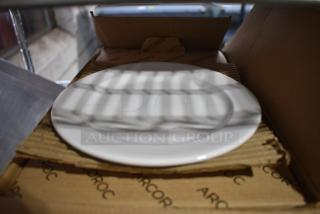 4 BRAND NEW SCRATCH AND DENT! Boxes of 24 Arcoroc Candour Side Plate 7-3/8". 4 Times Your Bid!