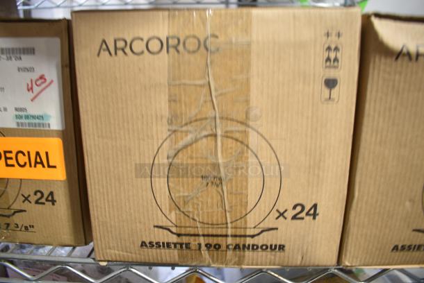 4 BRAND NEW SCRATCH AND DENT! Boxes of 24 Arcoroc Candour Side Plate 7-3/8". 4 Times Your Bid! - Image 3 of 4