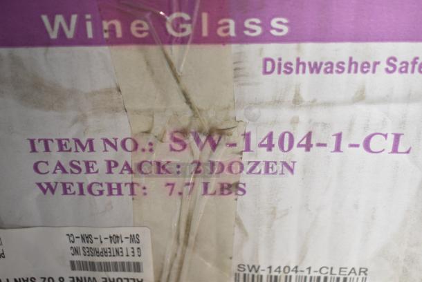 2 BRAND NEW SCRATCH AND DENT! Boxes of 24 SW-1404-1-CL Wine Glasses. 2 Times Your Bid! - Image 4 of 4