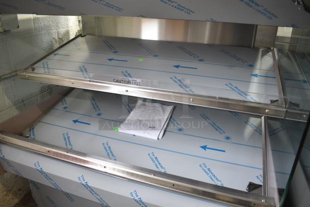BRAND NEW SCRATCH AND DENT! 2016 BKI HSS4-2TSQ Stainless Steel Commercial Floor Style 2 Tier Warming Display Case Merchandiser. 230 Volts, 1 Phase. - Image 4 of 11