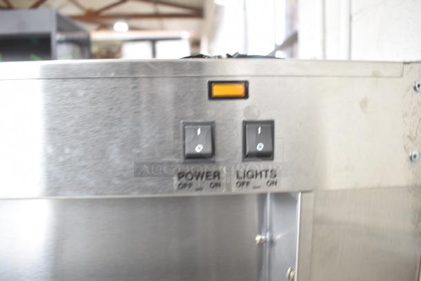 BRAND NEW SCRATCH AND DENT! 2016 BKI HSS4-2TSQ Stainless Steel Commercial Floor Style 2 Tier Warming Display Case Merchandiser. 230 Volts, 1 Phase. - Image 9 of 11