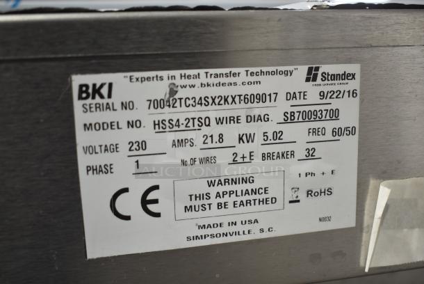 BRAND NEW SCRATCH AND DENT! 2016 BKI HSS4-2TSQ Stainless Steel Commercial Floor Style 2 Tier Warming Display Case Merchandiser. 230 Volts, 1 Phase. - Image 10 of 11