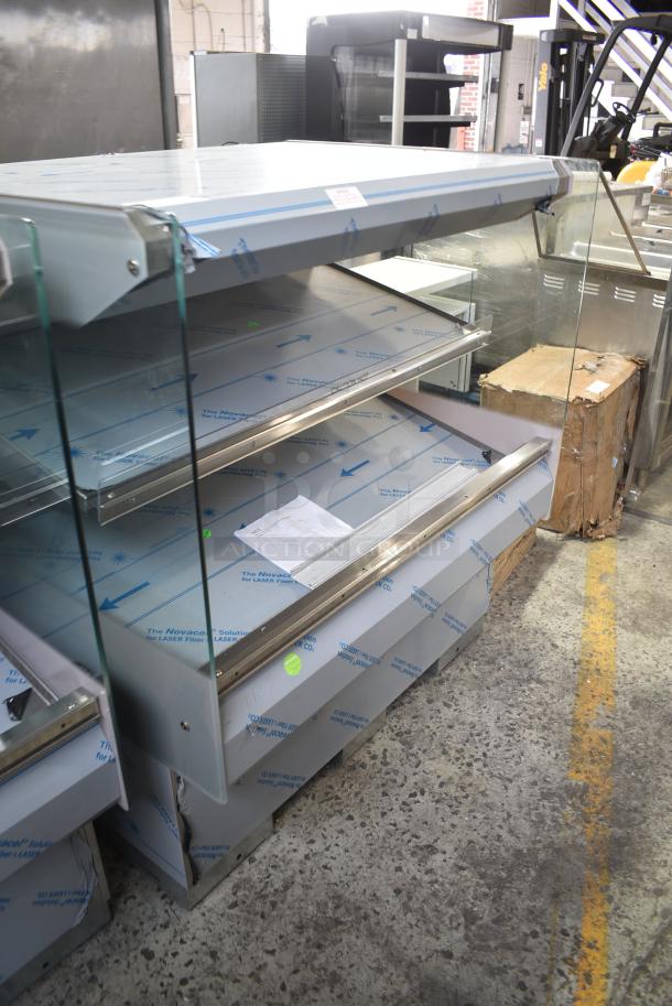 BRAND NEW SCRATCH AND DENT! 2016 BKI HSS4-2TSQ Stainless Steel Commercial Floor Style 2 Tier Warming Display Case Merchandiser. 230 Volts, 1 Phase. - Image 2 of 10