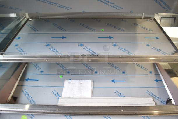 BRAND NEW SCRATCH AND DENT! 2016 BKI HSS4-2TSQ Stainless Steel Commercial Floor Style 2 Tier Warming Display Case Merchandiser. 230 Volts, 1 Phase. - Image 3 of 10