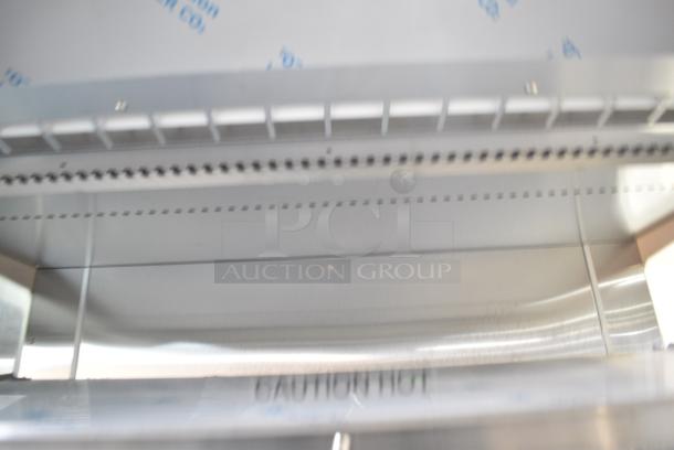 BRAND NEW SCRATCH AND DENT! 2016 BKI HSS4-2TSQ Stainless Steel Commercial Floor Style 2 Tier Warming Display Case Merchandiser. 230 Volts, 1 Phase. - Image 4 of 10