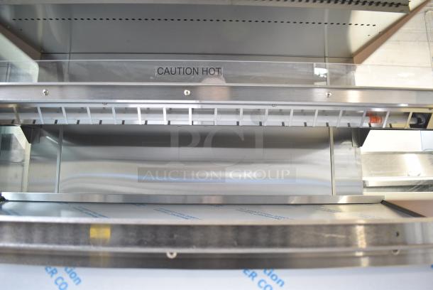 BRAND NEW SCRATCH AND DENT! 2016 BKI HSS4-2TSQ Stainless Steel Commercial Floor Style 2 Tier Warming Display Case Merchandiser. 230 Volts, 1 Phase. - Image 5 of 10
