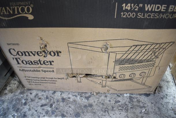 BRAND NEW SCRATCH AND DENT! Avantco 184T3600D Stainless Steel Commercial 14 1/2" Wide Conveyor Toaster with 3" Opening. 200 Slices per Hour. 240 Volts, 1 Phase. - Image 5 of 7