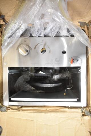 BRAND NEW SCRATCH AND DENT! Cooking Performance Group 351CPGSP18N  CPG-SP-18-N Stainless Steel Commercial Countertop Natural Gas Stock Pot Range. 80,000 BTU.
