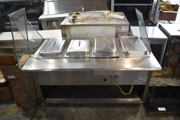 L&J CWS-60 Stainless Steel Commercial Natural Gas Powered 4 Bay Steam Table. - Image 1 of 12