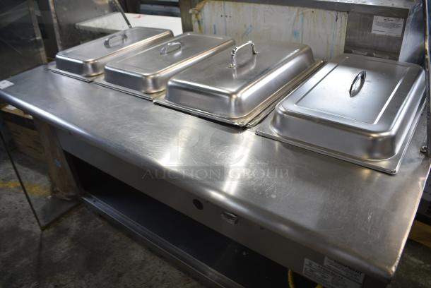 L&J CWS-60 Stainless Steel Commercial Natural Gas Powered 4 Bay Steam Table. - Image 4 of 12