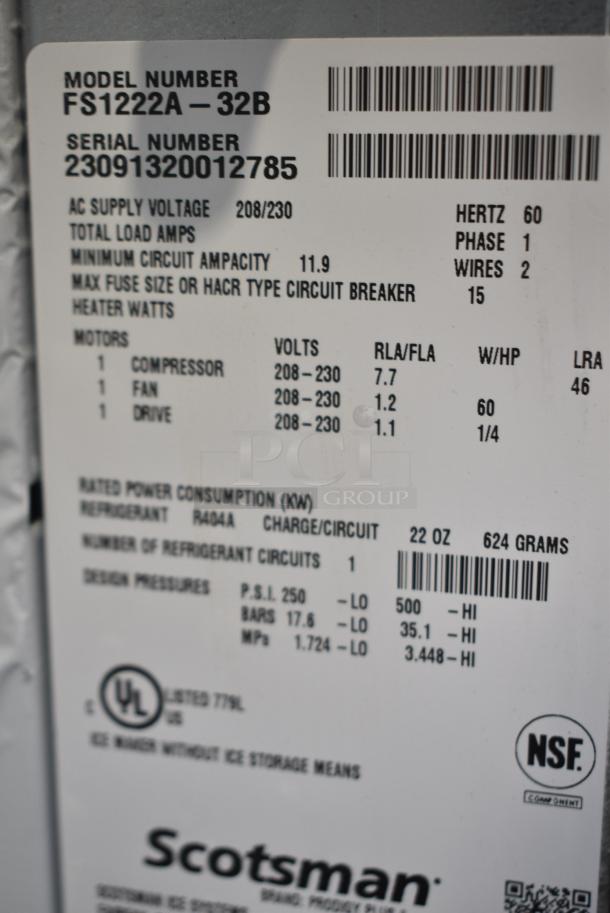 BRAND NEW SCRATCH AND DENT! 2023 Scotsman FS1222A-32B Stainless Steel Commercial Ice Head. 208/230 Volts, 1 Phase. - Image 6 of 6