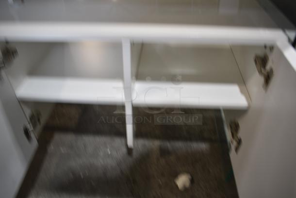 White Counter w/ 4 Doors. - Image 4 of 4