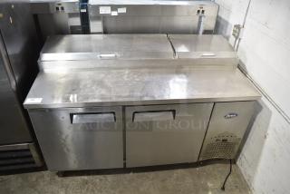 Atosa MPF8202 Stainless Steel Commercial Pizza Prep Table. 115 Volts, 1 Phase. Tested and Working!