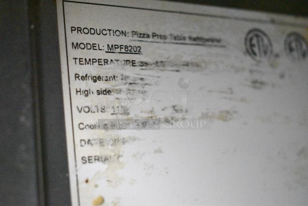 Atosa MPF8202 Stainless Steel Commercial Pizza Prep Table. 115 Volts, 1 Phase. Tested and Working! - Image 9 of 10