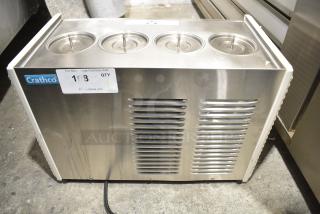 2021 Crathco E47/E49-4 Stainless Steel Commercial Countertop Refrigerated Beverage Machine Base. 115 Volts, 1 Phase. Tested and Working!