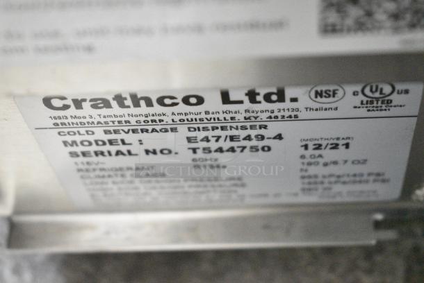 2021 Crathco E47/E49-4 Stainless Steel Commercial Countertop Refrigerated Beverage Machine Base. 115 Volts, 1 Phase. Tested and Working! - Image 6 of 7