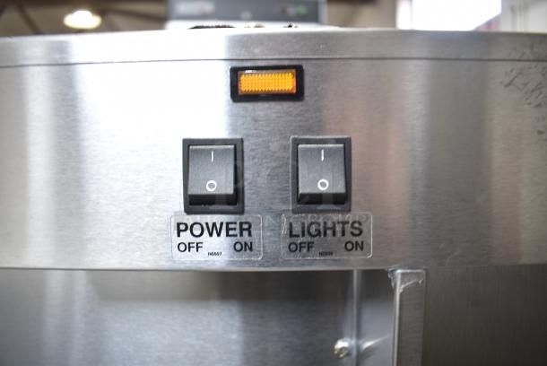 BRAND NEW SCRATCH AND DENT! 2016 BKI HSS4-2TSQ Stainless Steel Commercial Floor Style 2 Tier Warming Display Case Merchandiser. 230 Volts, 1 Phase. - Image 7 of 9