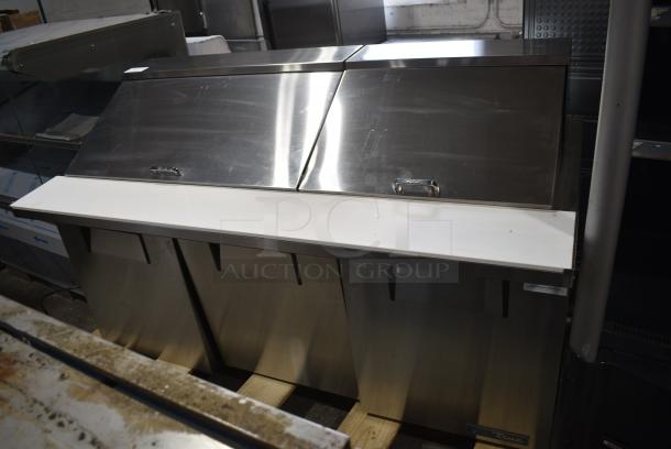 BRAND NEW SCRATCH AND DENT! 2024 True TSSU-72-30M-B-ST-HC Stainless Steel Commercial Prep Table. 115 Volts, 1 Phase. Tested and Working! - Image 1 of 15