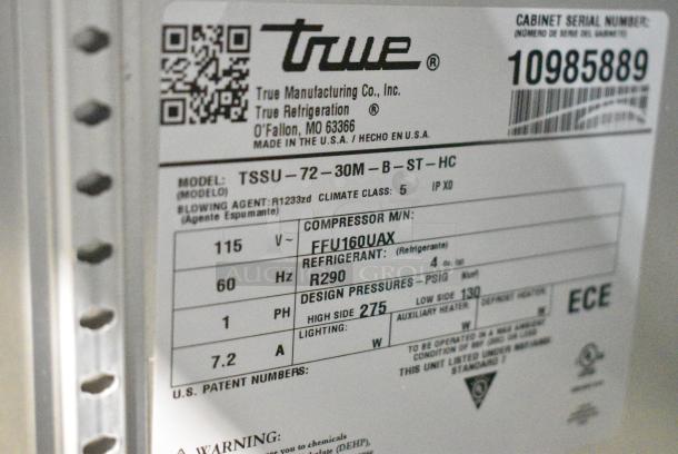 BRAND NEW SCRATCH AND DENT! 2024 True TSSU-72-30M-B-ST-HC Stainless Steel Commercial Prep Table. 115 Volts, 1 Phase. Tested and Working! - Image 14 of 15
