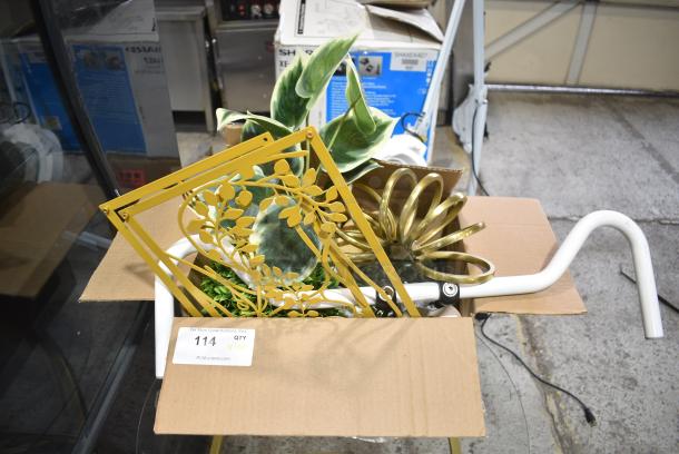 ALL ONE MONEY! Lto of Various Items Including Decorations and Fake Plants - Image 2 of 13