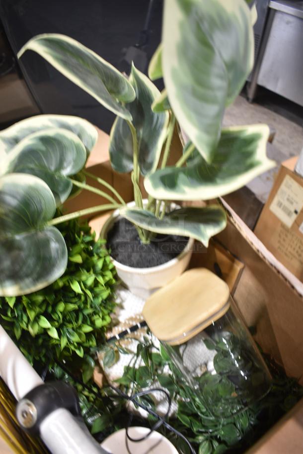 ALL ONE MONEY! Lto of Various Items Including Decorations and Fake Plants - Image 5 of 13