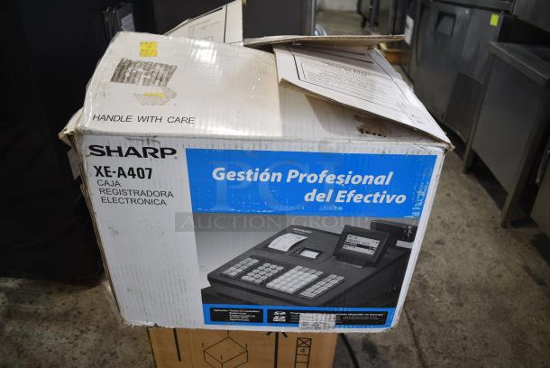 IN ORIGINAL BOX! Sharp XE-A407 Countertop Cash Register. - Image 2 of 7