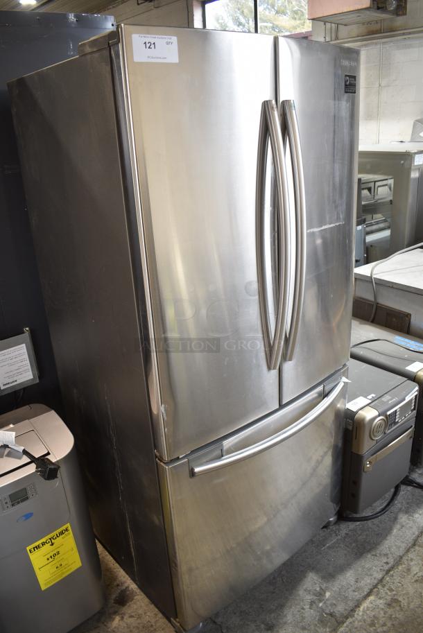 Samsung RF18HFENBSR Stainless Steel 17.5 cu. ft. Stainless Counter Depth French Door Refrigerator w/ Freezer Drawer. 115 Volts, 1 Phase. Tested and Working! - Image 1 of 10