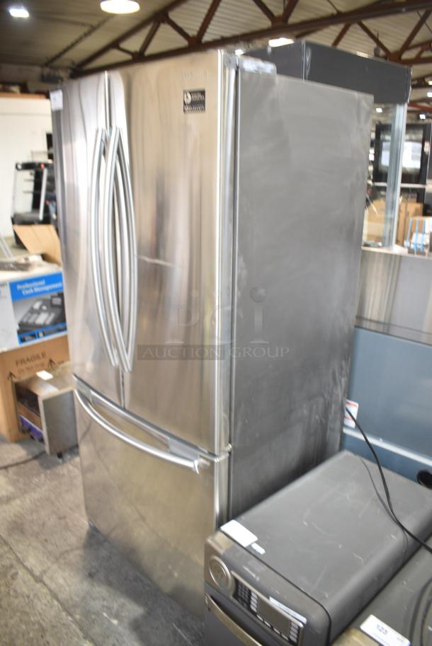 Samsung RF18HFENBSR Stainless Steel 17.5 cu. ft. Stainless Counter Depth French Door Refrigerator w/ Freezer Drawer. 115 Volts, 1 Phase. Tested and Working! - Image 2 of 10