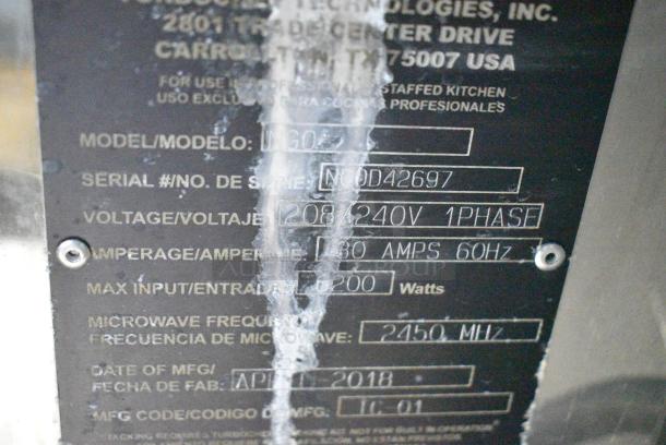 2018 Turbochef NGO Metal Commercial Countertop Electric Powered Rapid Cook Oven. 208/240 Volts, 1 Phase. - Image 5 of 6