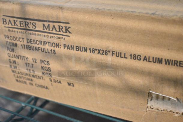 Box of 12 BRAND NEW! Bakers Mark 176BUNFULL18 Metal Full Size Baking Pans. - Image 3 of 3