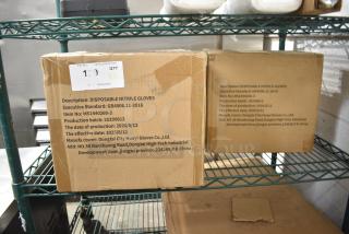 2 Boxes of BRAND NEW! Large Disposable Nitrile Gloves. 2 Times Your Bid!