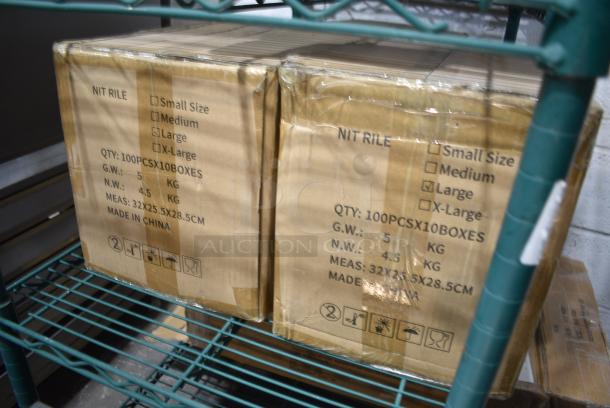 2 Boxes of BRAND NEW! Large Disposable Nitrile Gloves. 2 Times Your Bid! - Image 2 of 5