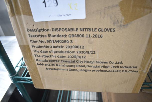 2 Boxes of BRAND NEW! Large Disposable Nitrile Gloves. 2 Times Your Bid! - Image 4 of 5