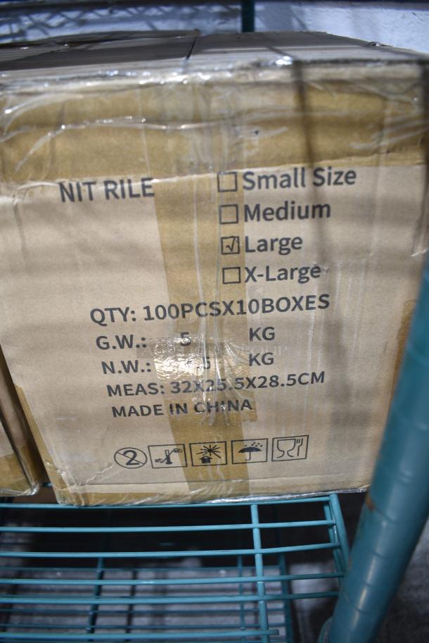 2 Boxes of BRAND NEW! Large Disposable Nitrile Gloves. 2 Times Your Bid! - Image 5 of 5