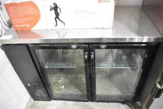 Avantco 178UBB2448G Metal Commercial 2 Door Back Bar Cooler Merchandiser. 115 Volts, 1 Phase. Cannot Test Due To Cut Power Cord