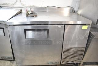2018 True TWT-44-HC Stainless Steel Commercial Work Top Single Door Cooler on Commercial Casters.  115 Volts, 1 Phase. Tested and Working!
