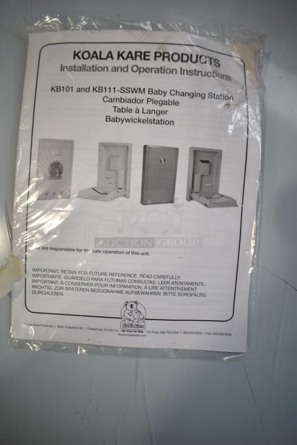 BRAND NEW SCRATCH AND DENT! Koala Kare Stainless Steel Baby Changing Station. - Image 6 of 7