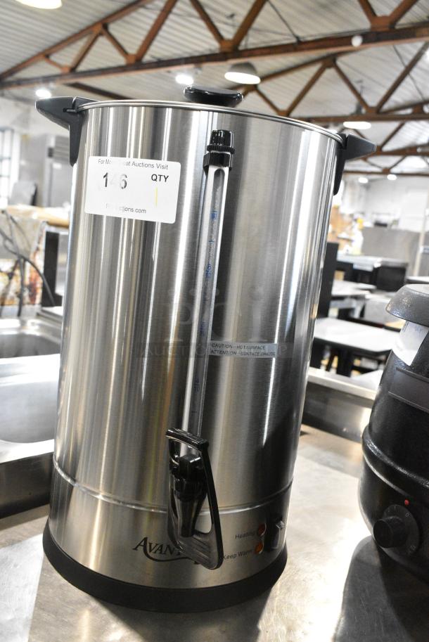 BRAND NEW SCRATCH AND DENT! Avantco 177CU100ETL 100 Cup (500 oz.) Double Wall Stainless Steel Coffee Urn / Coffee Percolator. 120 Volts, 1 Phase. - Image 2 of 9